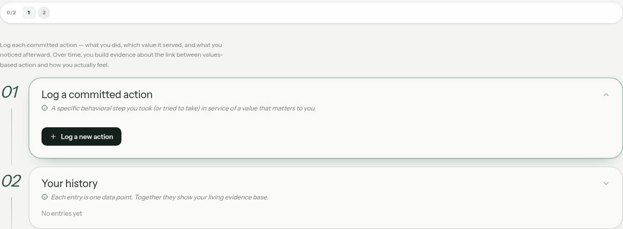 Committed Action Tracker illustrative preview