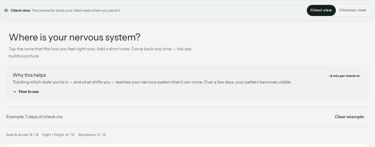 Nervous System State Tracker illustrative preview
