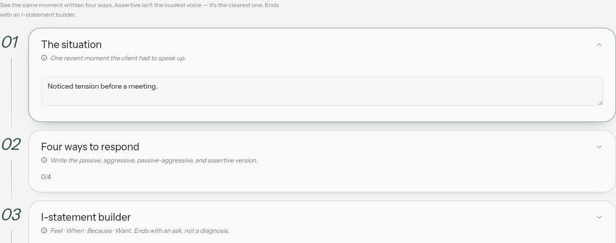 Assertive Communication Trainer illustrative preview