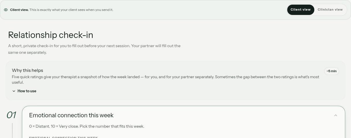 Relationship Check-In illustrative preview